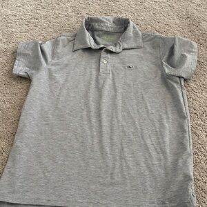 Vineyard Vines Gray Striped Kids Polo Shirt
